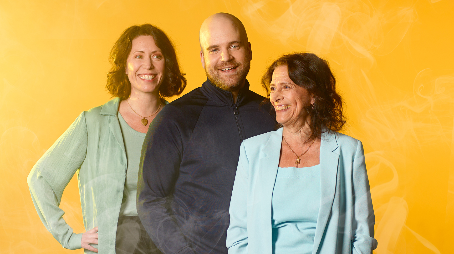 Teater Västernorrlands skådespelare Ellen Hennig Öhrström, Victor Wigardt och Gisela Nilsson